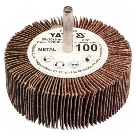 YATO Csapos lamellás, legyező csiszoló P100 80x30x6 mm (YT-83374) Kihagyhatatlan ajánlat