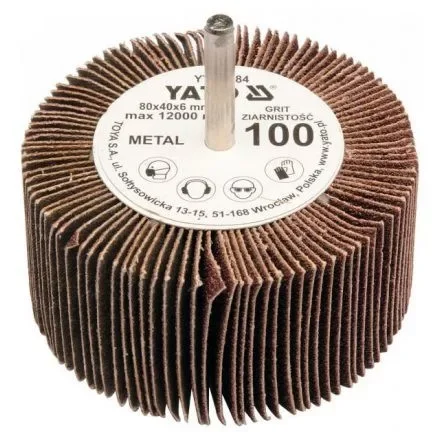 YATO Csapos lamellás, legyező csiszoló P100 80x40x6 mm (YT-83384) Prémium