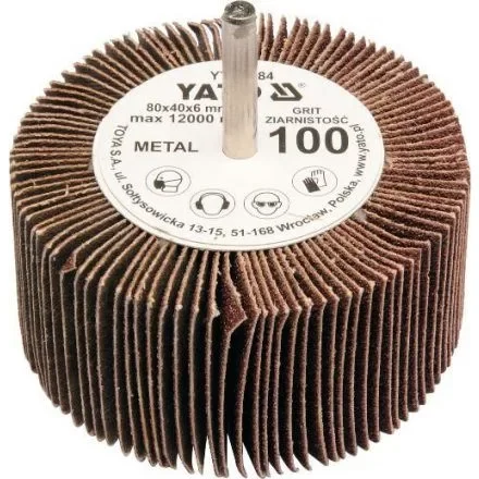 Korlátozott ajánlat YATO Csapos lamellás, legyező csiszoló P150 80x40x6 mm (YT-83386)