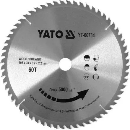Rendeld meg most YATO Fűrésztárcsa fához 305 x 30 x 2,0 mm / 60T (YT-60784)