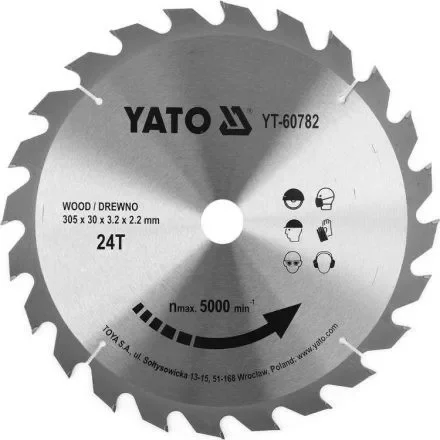 YATO Fűrésztárcsa fához 305 x 30 x 2,2 mm / 24T (YT-60782) Vedd meg most