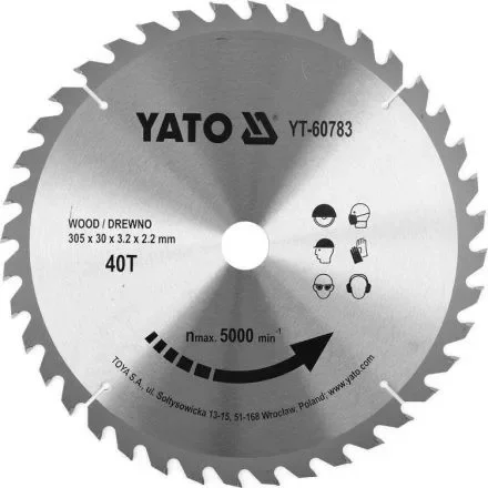 Akció YATO Fűrésztárcsa fához 305 x 30 x 2,2 mm / 40T (YT-60783)