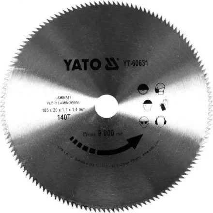 YATO Fűrésztárcsa laminált padlóhoz 185 x 20 x 1,4 mm / 140T (YT-60631) Akciós ár