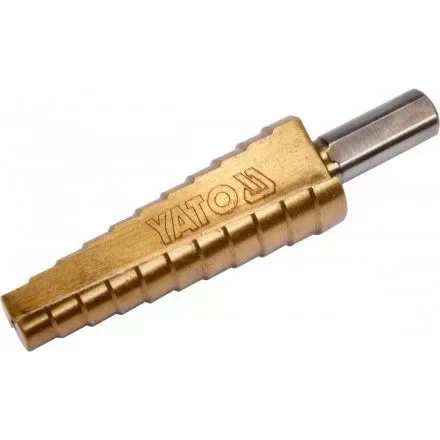 YATO Lépcsős fúró 11 lépcsős 10-20 mm HSS-TiN (YT-44745) Vásárlói kedvenc