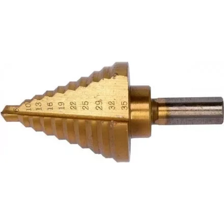 Alacsony ár YATO Lépcsős fúró HSS-TiN 10 lépcsős 6-35 mm (YT-44739)