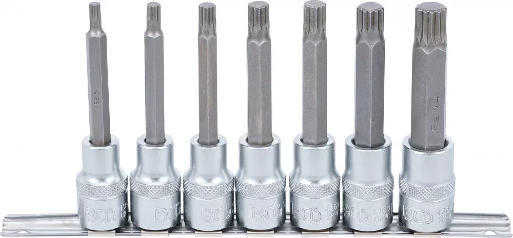 Expressz kézbesítés BGS technic Bitfej készlet, 1/2", XZN M5 - M14, 7 darabos (5175)