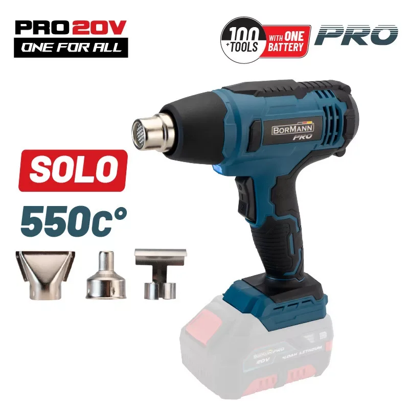 BORMANN Pro akkumulátoros hőlégfúvó 20V, Li-Ion, 550°C, 200L/perc (akku és töltő nélkül) (BBP5250) Árcsökkenés