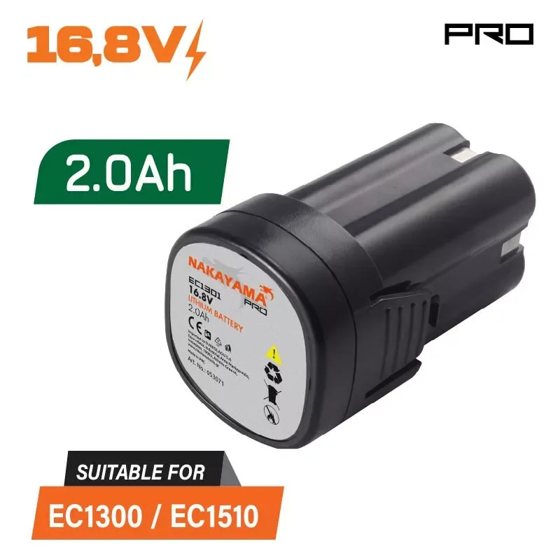 NAKAYAMA PRO akkumulátor 16,8V, 2,0Ah az EC1300 metszőollóhoz (EC1301) Csak ma