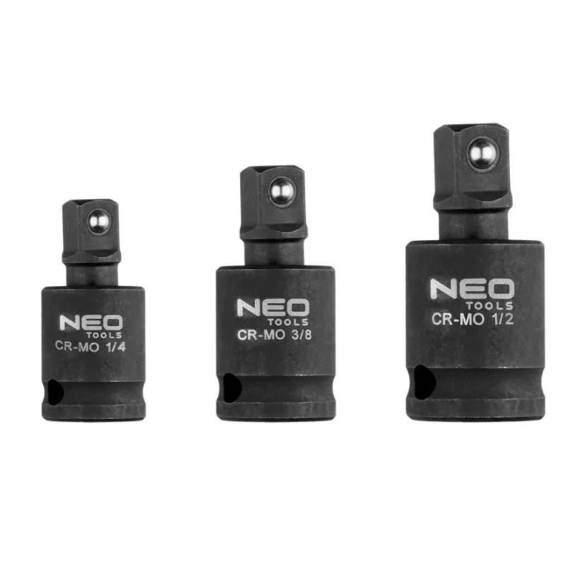 Szuper ajánlat NEO Csuklós toldó készlet ütvecsavarozókhoz 1/4", 3/8",1/2", (10-256)