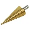 Akciós ár Lépcsős fémfúró 13 lépcsős 4-39mm 200574mm vastag anyagokhoz TiN bevonat