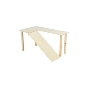 Akció Platform rámpával egerek, hörcsögök számára 47 x 25 x 30 cm, fa