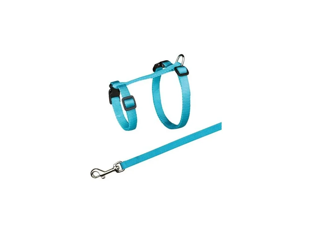 Hám nejlon. macskának XL pórázzal, 34-57 cm/13 mm, 1,20 m Korlátozott ajánlat