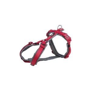 Vásárlói kedvenc Prémium trekking hám, M: 53-64 cm/ 20 mm, piros/grafit