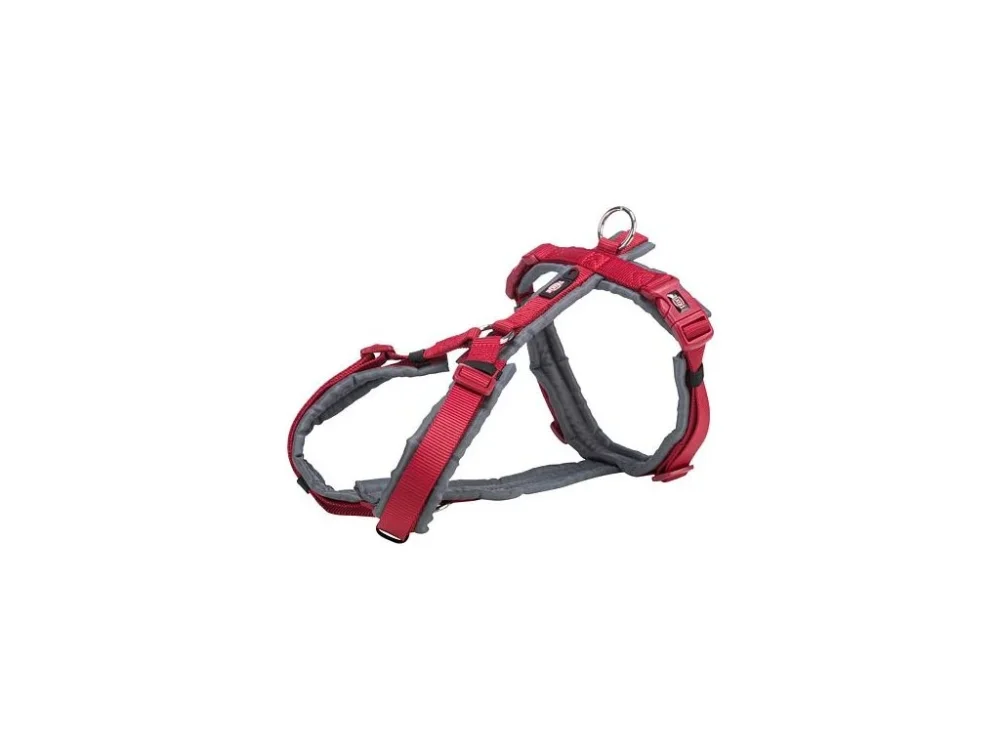 Prémium trekking hám, S: 36-44 cm/ 15 mm, piros/grafit Expressz szállítás