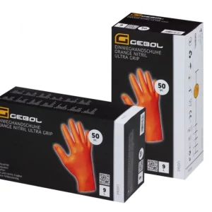 Alacsony ár Kesztyű ORANGE NITRIL ULTRA GRIP munkaméret M 50 db