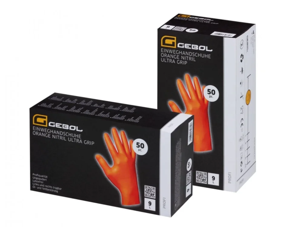 Kesztyű ORANGE NITRIL ULTRA GRIP munkaméret XXL 50 db Korlátozott ajánlat