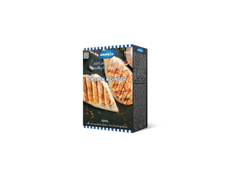 Azonnali szállítás SMOOKIES Premium CHICKEN - csirkekeksz 100% humán minőségű, 200g