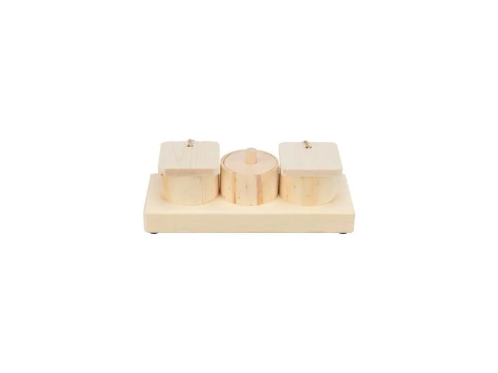Gyors szállítás Snack Cups - interaktív játék nyusziknak, 15 x 4,5 x 6 cm, fa