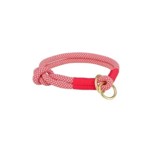 Ajánlat Puha kötél kerek félig visszahúzható gallér, M: 45 cm/ 10 mm, piros/krém