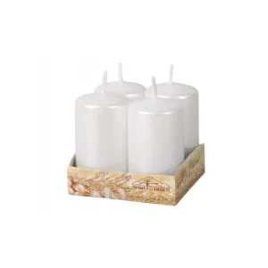 Árcsökkenés Adventi gyertya fémesen fényes d4x8cm 4 db