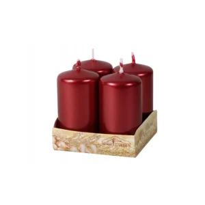 Adventi gyertya fémesen fényes d4x8cm 4 db Ne maradj le
