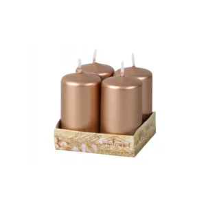 Adventi gyertya fémesen fényes d4x8cm 4 db Utolsó esély