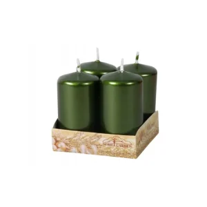 Adventi gyertya fémesen fényes d4x8cm 4 db Akció
