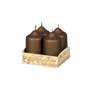 Adventi gyertya metál matt d4x7cm 4 db Biztonságos fizetés