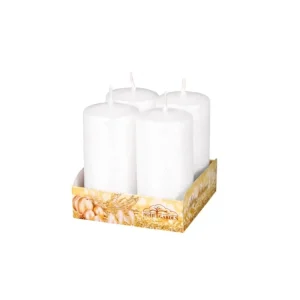 Adventi gyertya BIKA karcos fémesen fényes d4x8cm 4 db Árcsökkenés