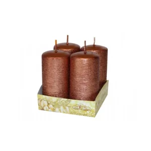 Adventi gyertya BIKA karcos fémesen fényes d4x8cm 4 db Bestseller