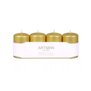 Adventi gyertya CYLINDER metál d6x9cm 4 db Különleges ajánlat