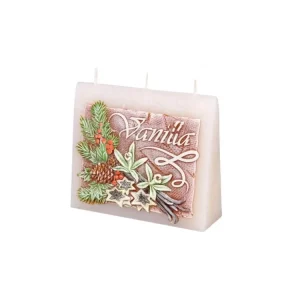 Vedd meg most Gyertya VANILLA BORÍTÉK díszített faragott illatú 13x11cm