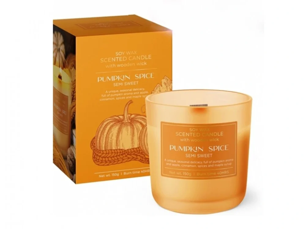 Utolsó esély Gyertya kívül üvegben PUMPKIN SP.-SWEET 150g/csésze/csésze