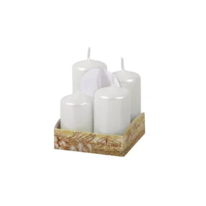 Adventi gyertyák OSZTOZOTT fémfényű d4x6/7/8/9cm 4 db Utolsó esély