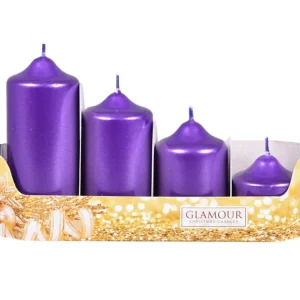 Adventi gyertyák OSZTOZOTT metál d4,5x5/7/9/11cm 4db Bestseller