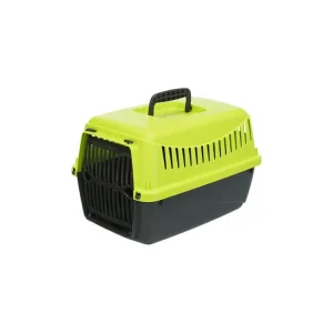 Árengedmény CAPRI XXS szállítódoboz: 26 x 25 x 39 cm, max. 4 kg - antracit/zöld