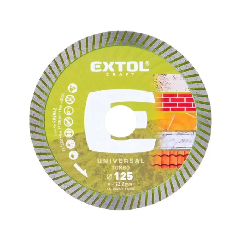 Azonnal elérhető Extol Craft gyémántvágó TURBO 125×2,0×22,2mm (903052)