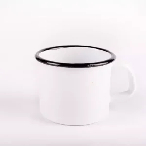 Végkiárusítás Bonyhádi zománcozott bögre fehér 8 cm