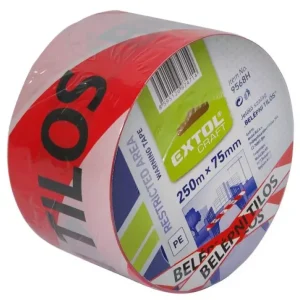 Vedd meg most Extol Craft jelölő szalag, piros-fehér 75mm x 250m (9568H)