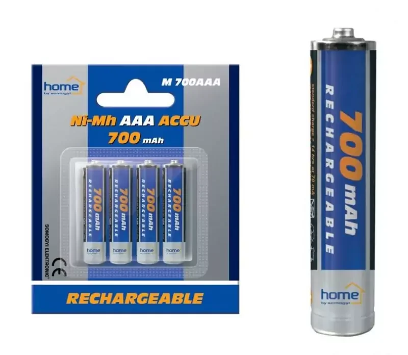 Home (M 700AAA) akkumulátor, AAA, 700 mAh, Ni-Mh, 4 db Korlátozott ajánlat