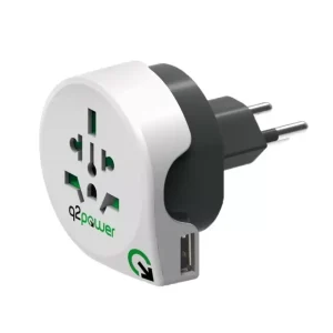 Akciós ár q2power World to Switzerland USB utazóadapter (1.100210)