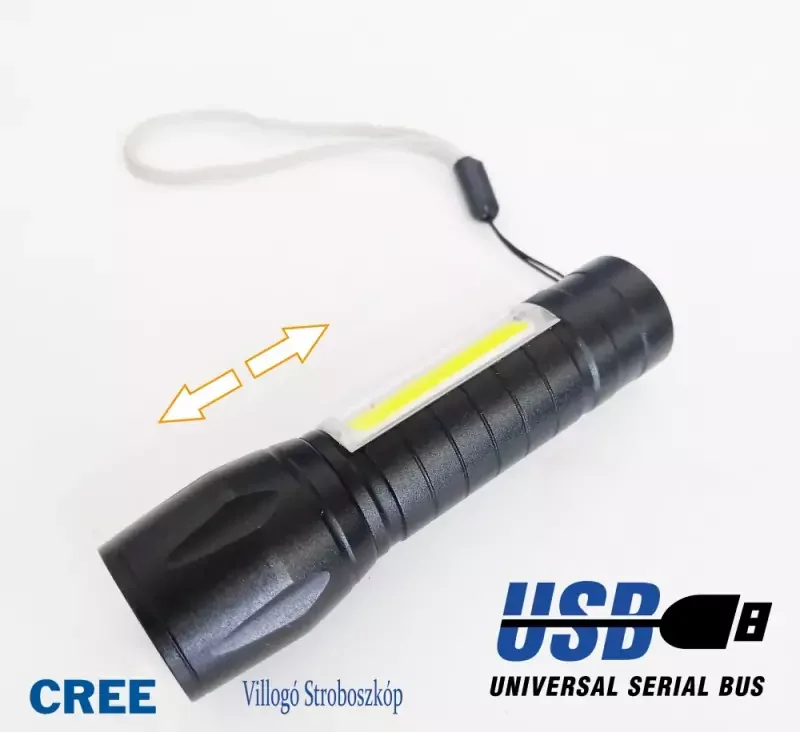 USB-ről tölthető akkumulátoros CREE led zseblámpa 16035W Újdonság