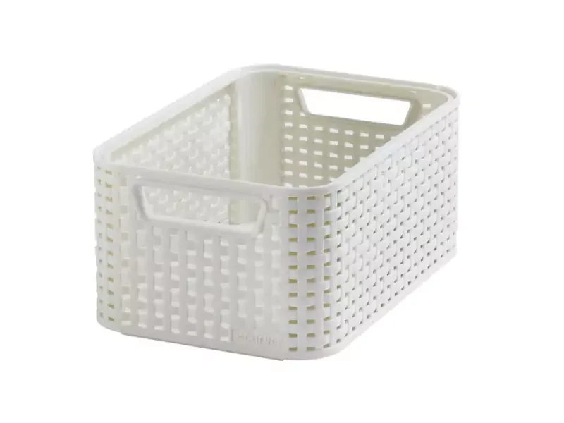 Curver Style "S" méretű rattan kosár 6L krém színű (205825) Vásárlói kedvenc