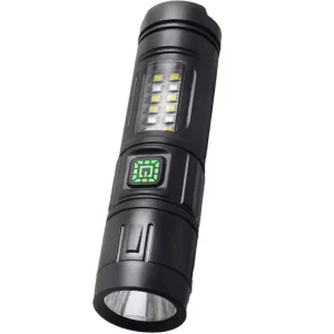 Akkumulátoros LED zseblámpa - USB-ről tölthető - 7 funkciós Szuper akció