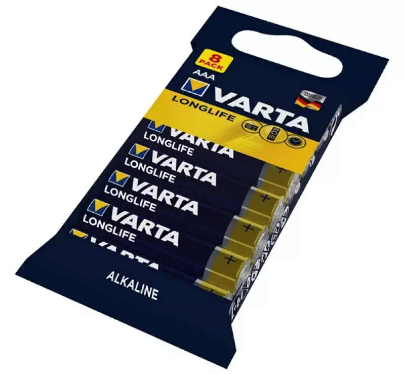 Varta tartós elem (AAA, LR03, 1.5V, alkáli) 8db/csomag Különleges ajánlat
