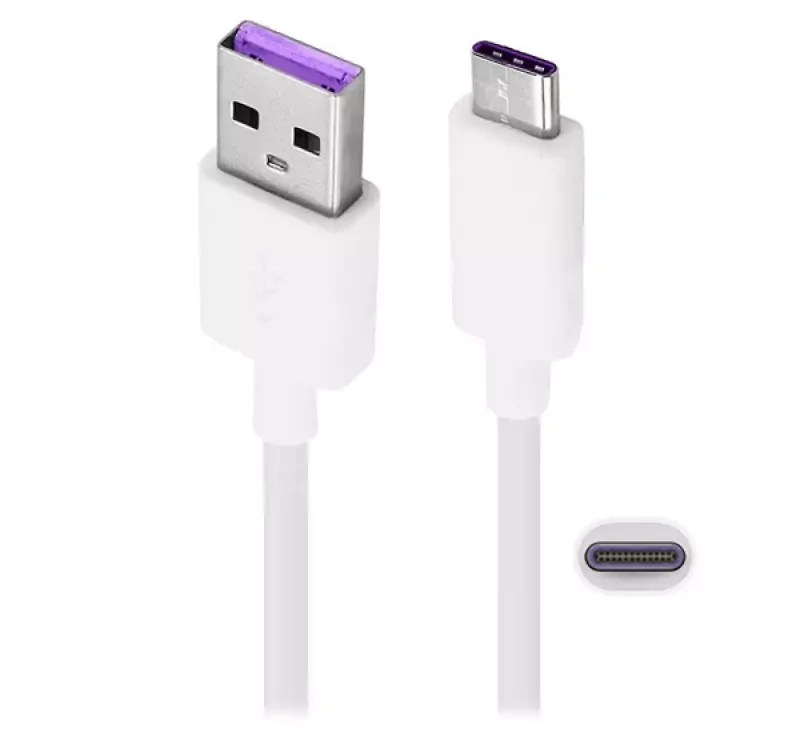Outlet Huawei AP71 adatkábel (USB - Type-C, 5A, gyorstöltő, 100cm) FEHÉR
