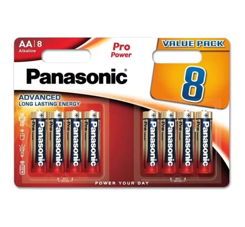 Panasonic PRO POWER tartós elem (AA, LR6PPG, 1.5V, alkáli) 8db/csomag Outlet