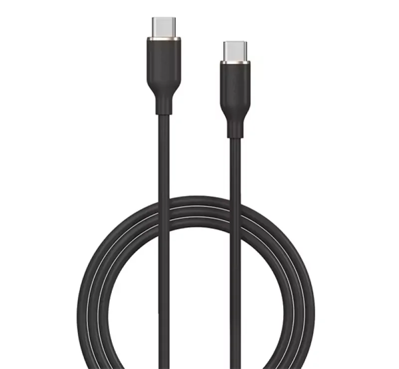 Különleges ajánlat Devia JELLY adatkábel (Type-C - Type-C, 60W, gyorstöltő, 120cm) FEKETE
