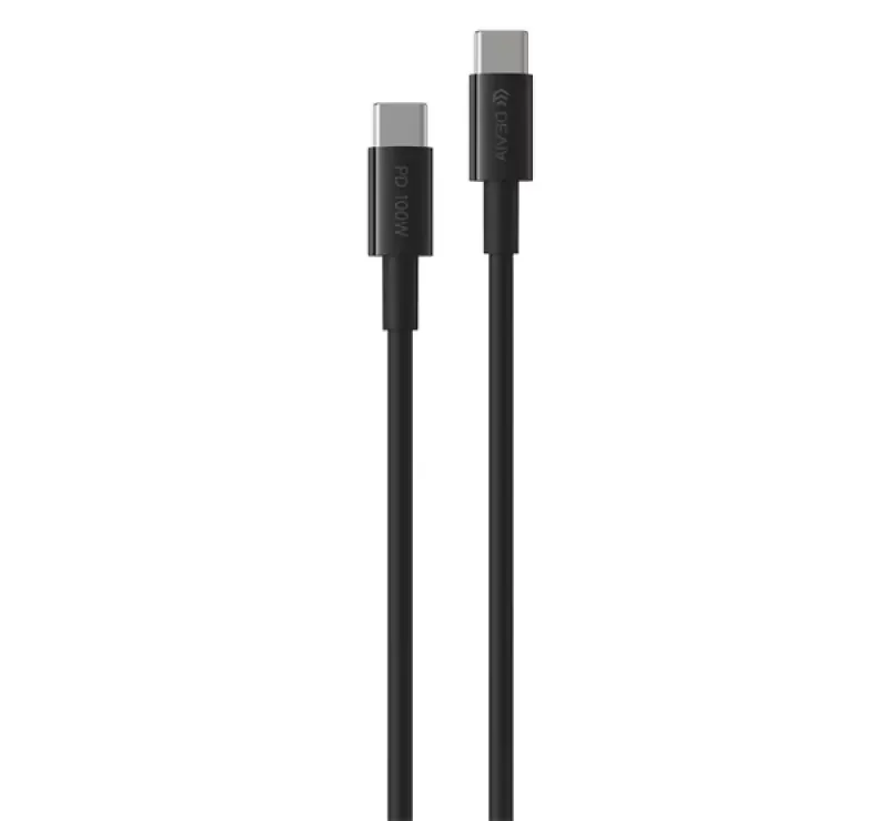Devia SMART adatkábel (Type-C - Type-C, 100W, PD gyorstöltő, 150cm) FEKETE Biztonságos fizetés