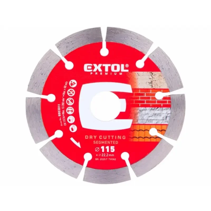 Akciós ár Extol Premium gyémántvágó szegmenses 115×22,2×1,8mm (8803011)